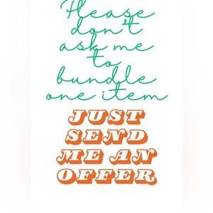 I can’t bundle one item, please just send an offer.